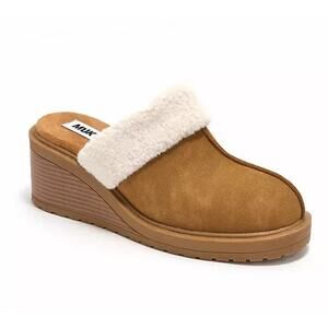 Muk Luks Faux Fur Lined Wedges - Sophia Dark tan 8 Medium A709867